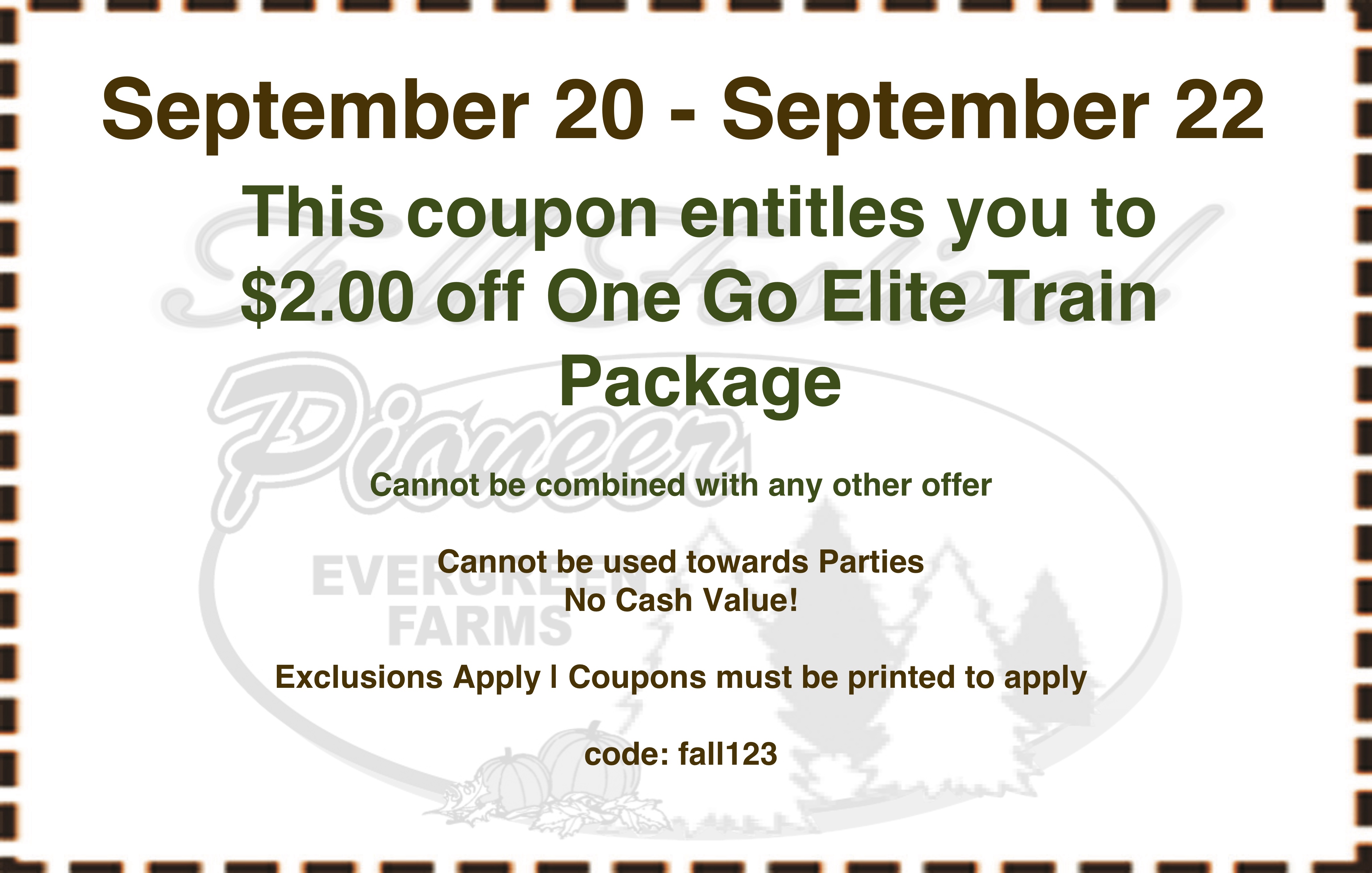 coupon_123 Pioneer Evergreen Farms